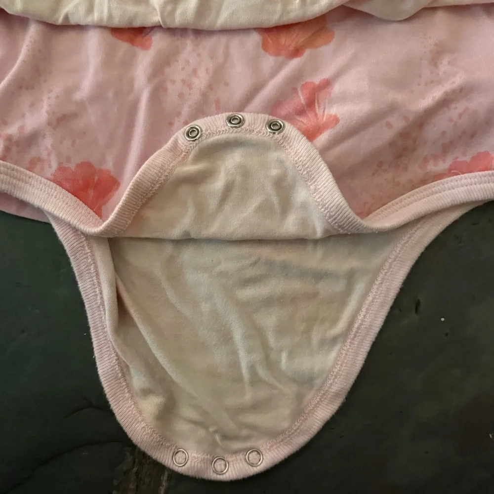 Coccoli Pink Seashells Skirted Baby Romper 12 Months
